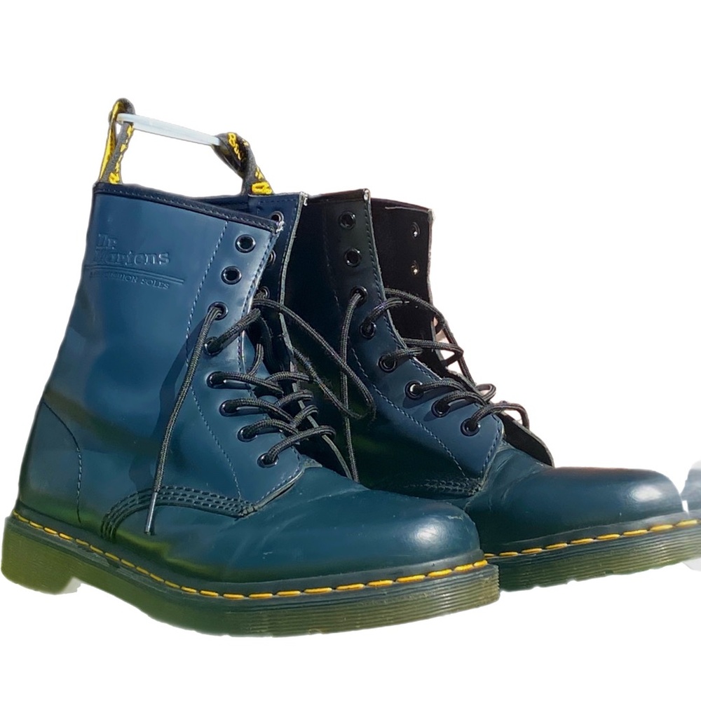 Dr. Martens Boots Mens 9 1460 Navy Smooth Leather Combat Lace Up ! Brand New!